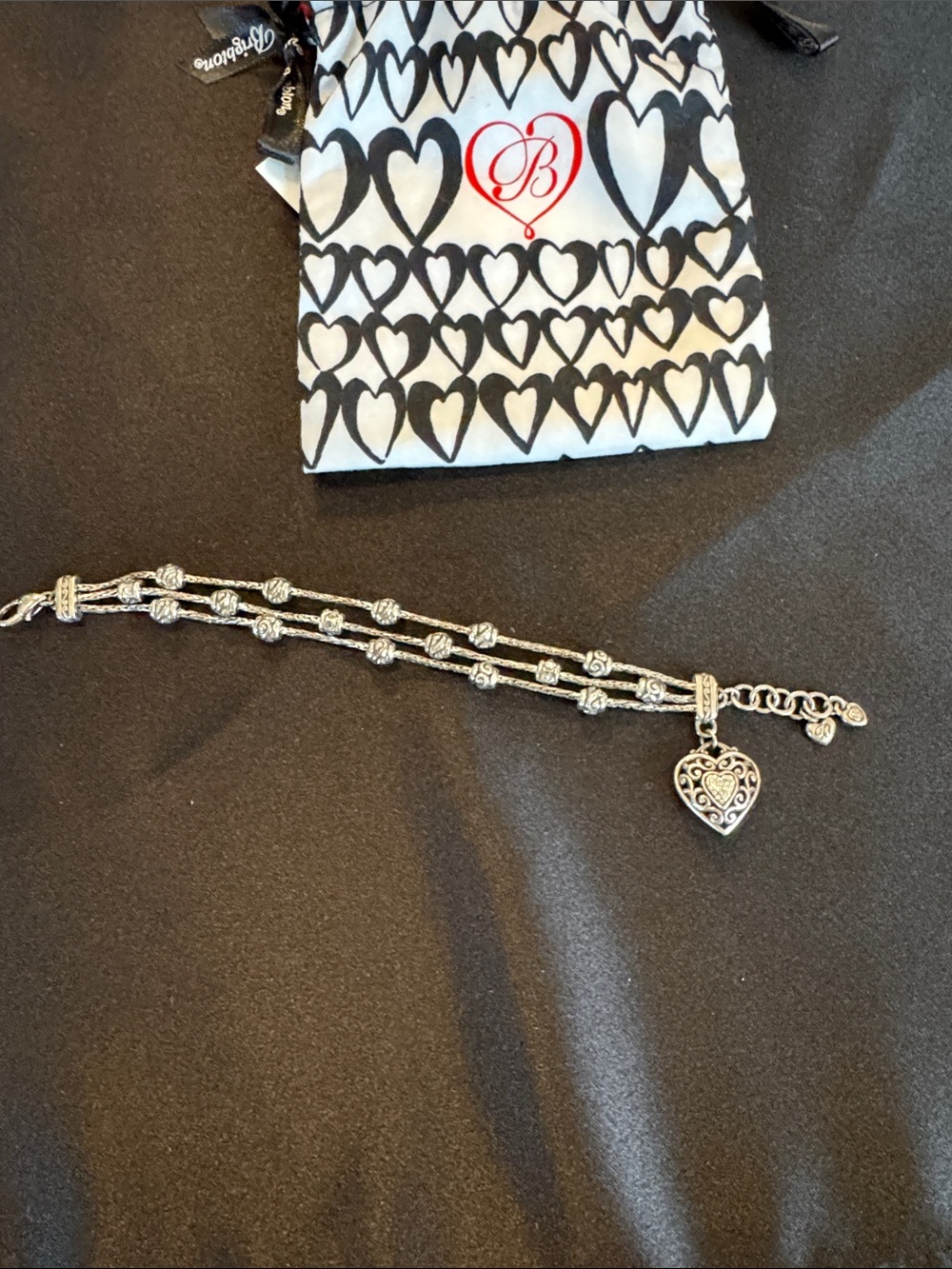 Brighton Silver Bracelet with Heart Charm - Picture 6 of 6